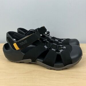 Teva Men’s Size 10.0 Flintwood Closed Toe Hiking Water Sandals Black Drawstring